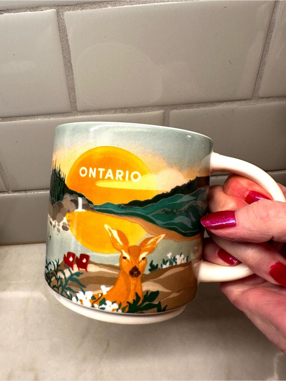 Tim Hortons Ontario Scenic Deer Ceramic 
Mug